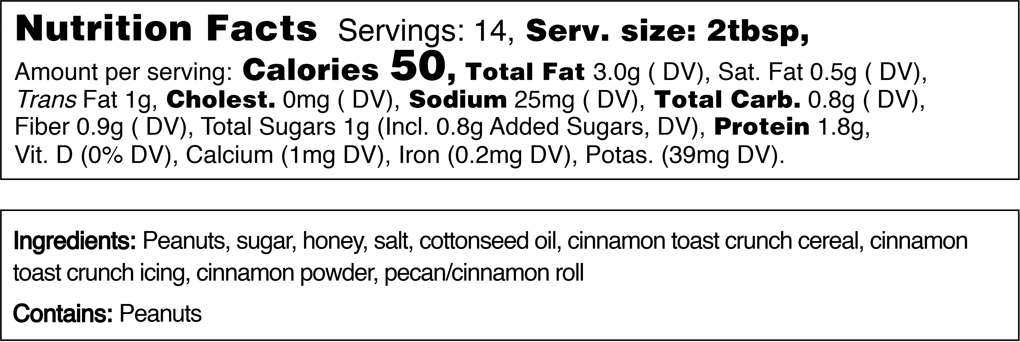 Cinnamon Roll PB